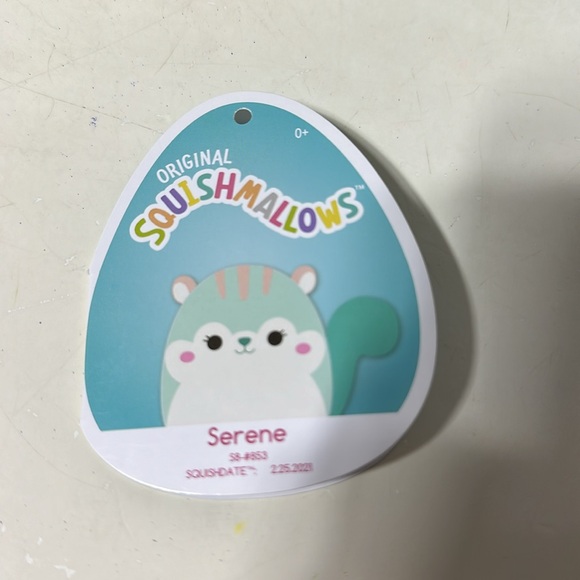 Serene the teal Squirrel Squishalmallows. Approx 8” tall - Picture 5 of 5